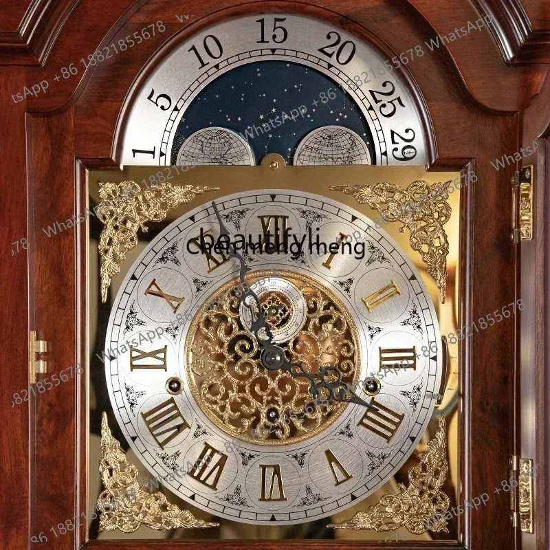 LHY26 ssNew Chinese floor clock living room movement household European retro vertical pendulum clock