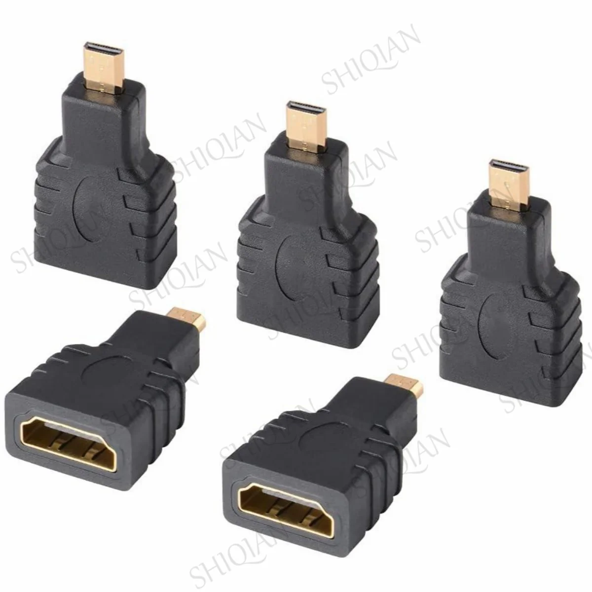 

200pcs Micro HDMI-compatible Converter Male To Standard Extension Cable Adapter Female To Male Convertor Gold-Plated 1080P