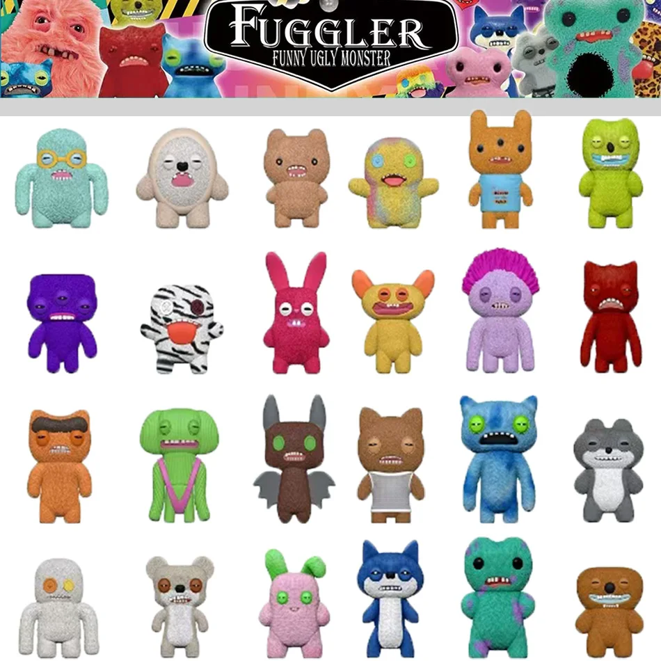 

24p Figure Models Fuggleres Tooth Monster New 3 Inch Cake Baking Decoration Mini Doll Figures Model Toys Children Birthday Gifts