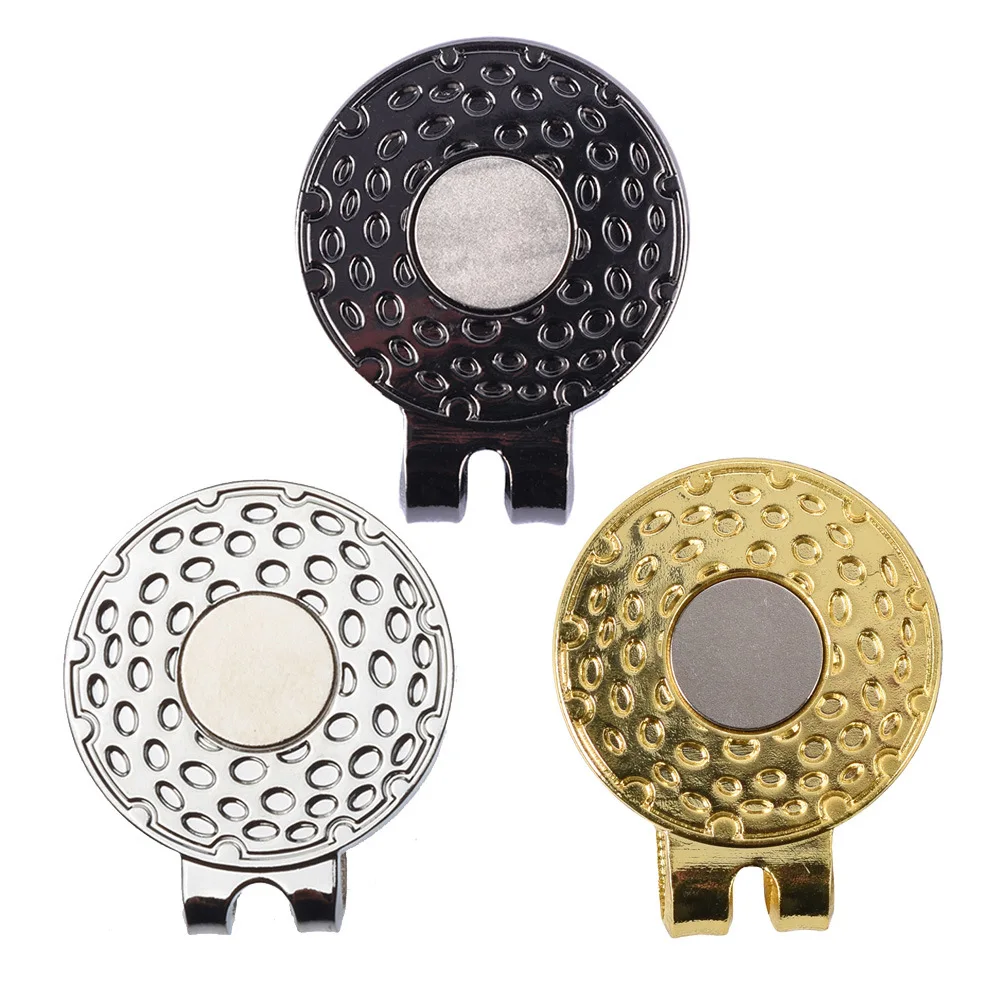 25mm Round Golf Ball Marker Magnetic Hat Clip Durable Metal Golf Mark Silver Gold Black Choice Outdoor Golf Supplies