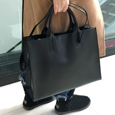 Casual Women Genuine Leather Bag Big Women Shoulder Bags Luxury Messenger Bags handbag Female High Quality Tote