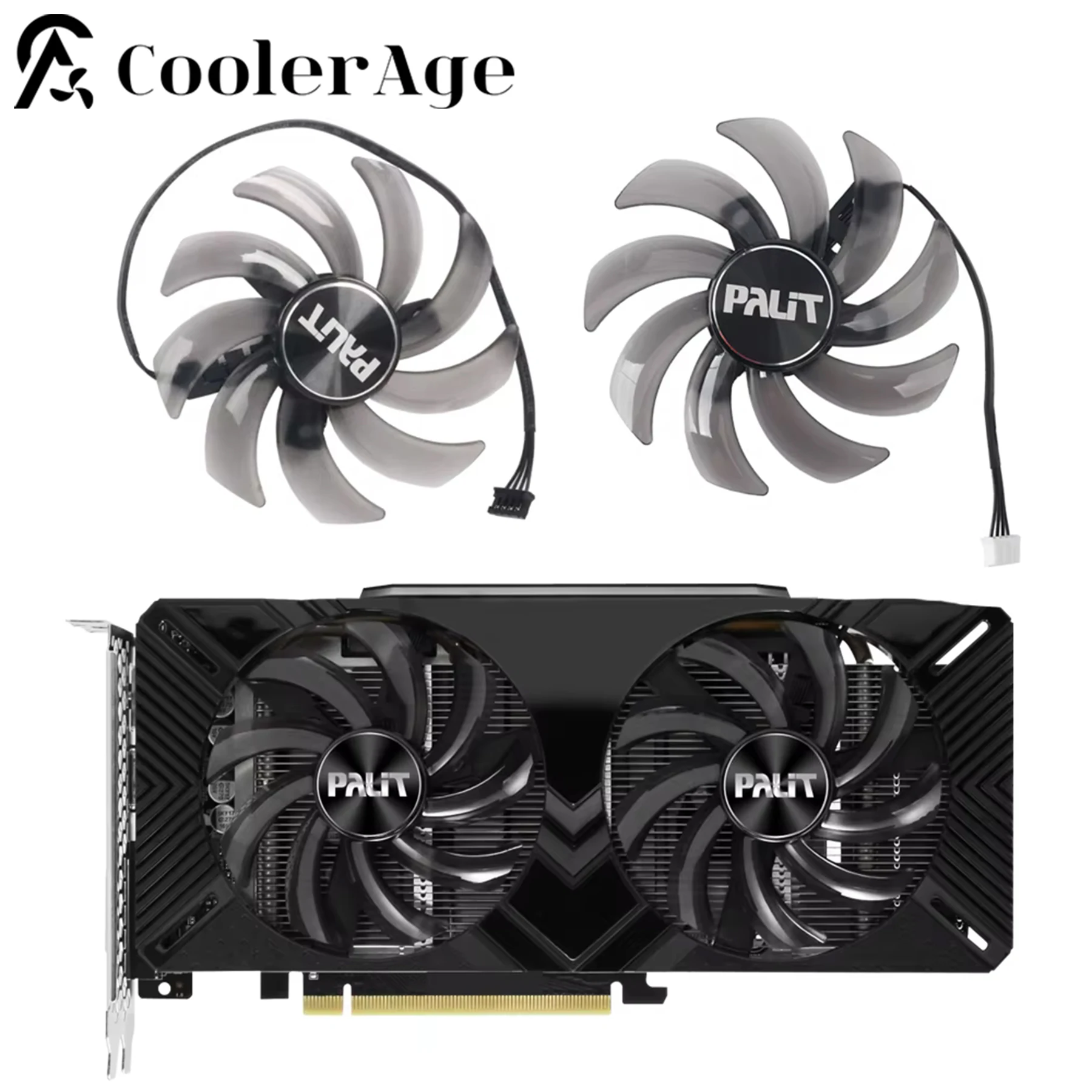 Video Card Fan For PALiT GeForce GTX 1660 1660Ti RTX 2060 2070 SUPER DUAL 85MM FDC10H12S9-C Graphics Card Replacement Cooling