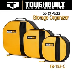 ToughBuilt TB-192-C Softboxes/Tool Bag (3 Pack) Multi-Purpose Tool Storage Organizer Heavy Duty Mesh Window  Soft Tool Box/Case