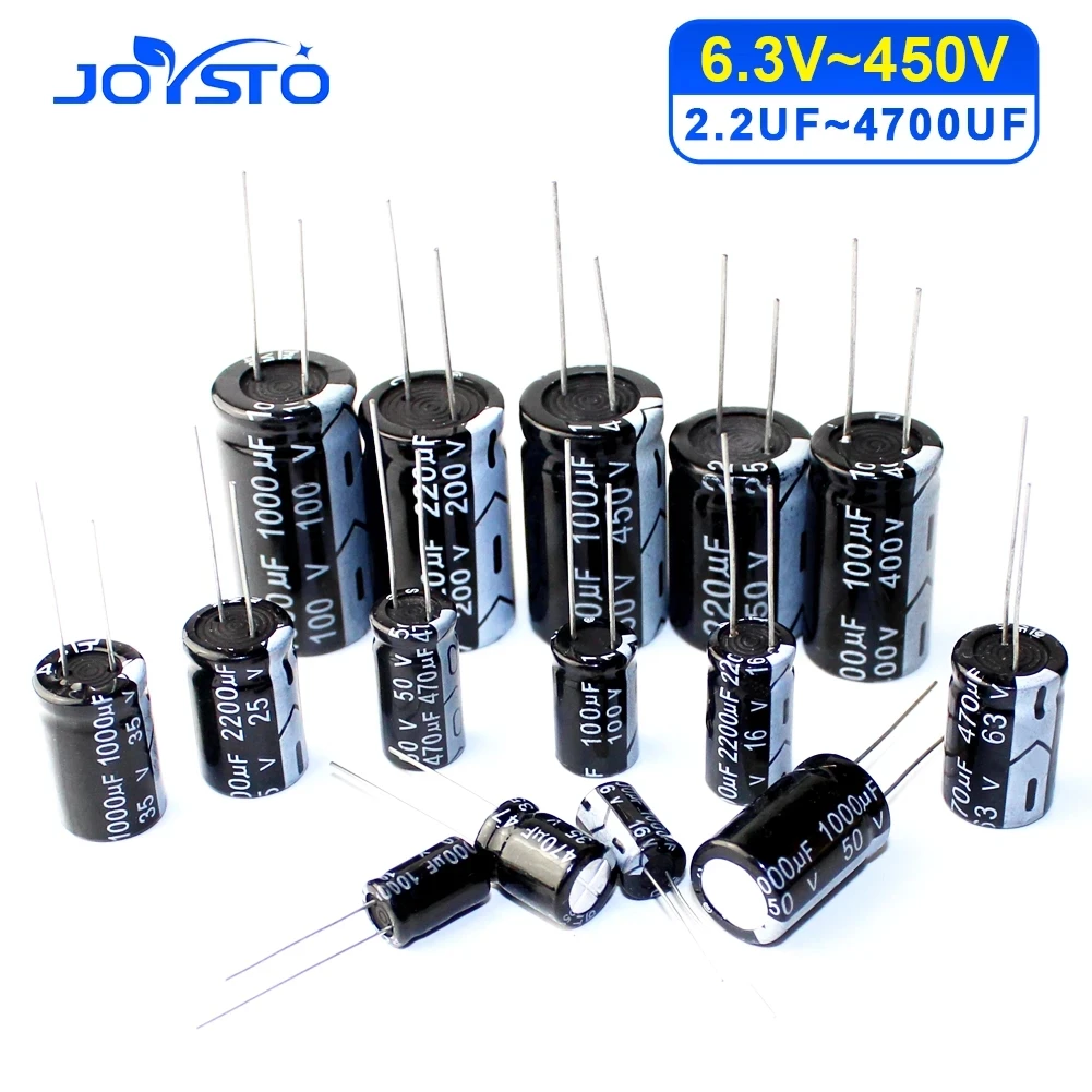 20pcs Aluminum Electrolytic Capacitor 16V 22UF 33UF 47UF 100UF 220UF 330UF 470UF 680UF 1000UF 1500UF 2200UF 3300UF 4700UF