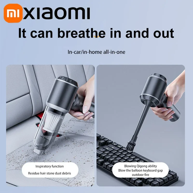 Car Vacuum Cleaner 1200000PA Highly Strong Suction Blow Fourfold-use Wireless Vehicle Vacuum Cleaner Mini For Wet And Dry