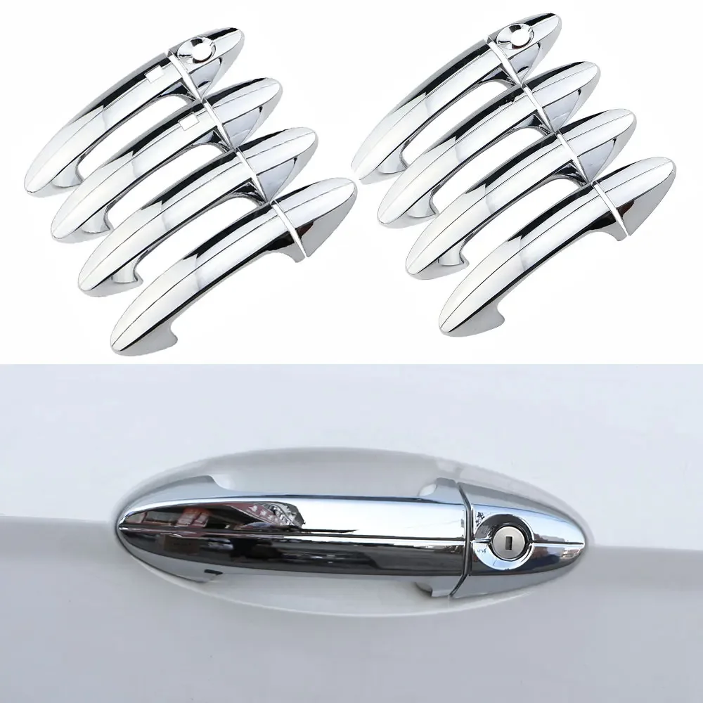 For Ford Fiesta 2009 - 2013 Ecosport 2013-2017 Door Handle Cover Handles Sticker Decoration Trim Car Styling Accessories