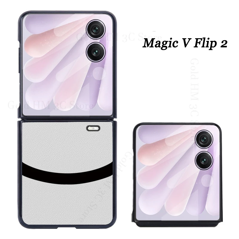 

Funda For Honor Magic V Flip 2 5G Spliced Leather Phone Case For Magic V Flip2 Hard PC Full Protection Back Cover Splicing Shell
