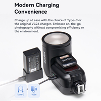GODOX V1 PRO C 2.4G Wireless Camera Flash 1/8000s HSS 1.3s Recycle Time with M/TTL Flash Mode 10 Levels Adjustable Brightness Su
