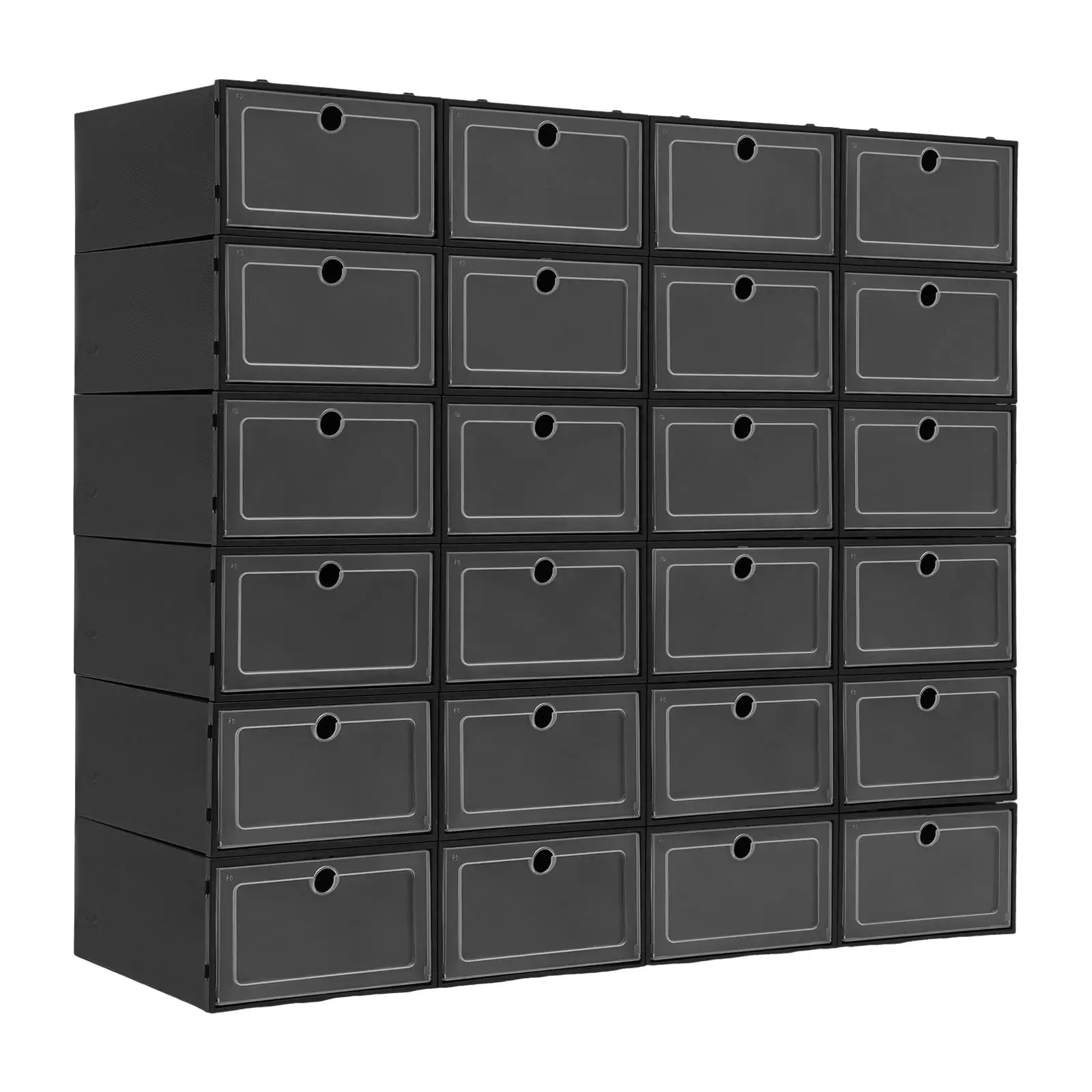 

Eapmic 24 Pack Shoe Storage Box, Stackable Shoe Organizer for Closet, Sneaker Display, Space-Saving Plastic Shoe Box, Durable Sh
