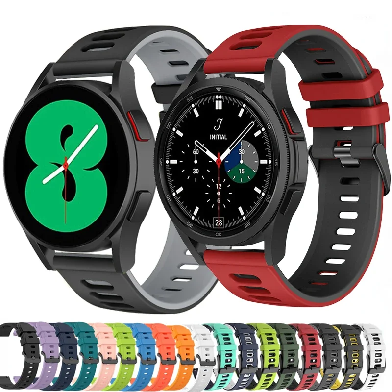 

22mm 20mm Silicone Strap for Samsung Galaxy Watch 5/4/3 Huawei Watch 3/GT3 Sport Wristband Bracelet Amazfit GTR/GTS/Stratos Belt