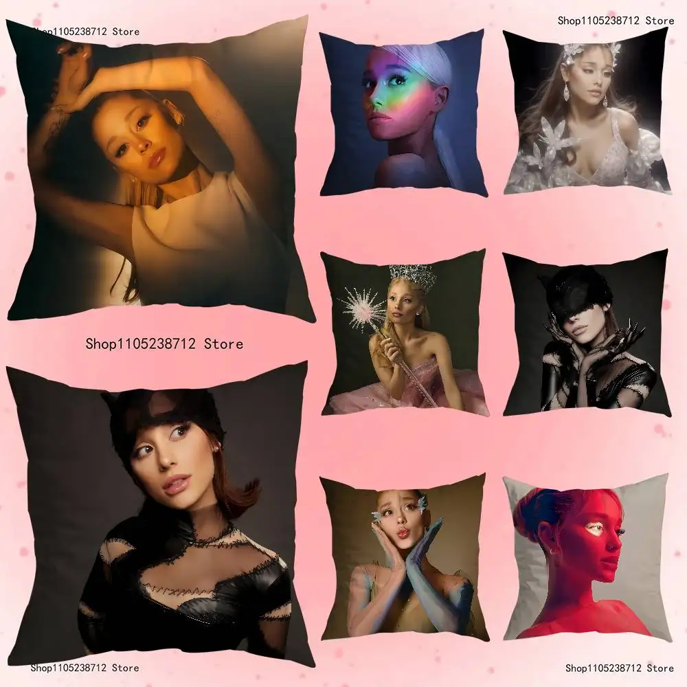 

Pop Singer A-Ariana G-Grandes Anime Celebrity Merchandise All-Match Printed Pillow Case Sofa Office Room Decoration Protector