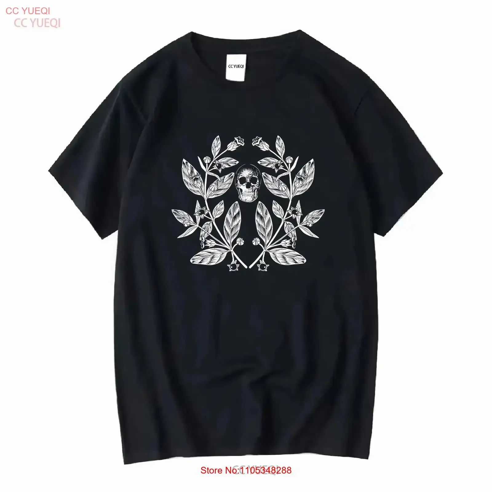 BELLADONNA SKULL T Shirt herbalist gift witchy style dark mori kei cottagecore baneful herbs unisex short sleeve graphic