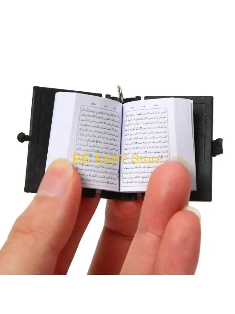 E28F Mini Keychain Paper Book Pendant Chain Religious Christian Keyrings Holder Car Chains Fashion Jewelry