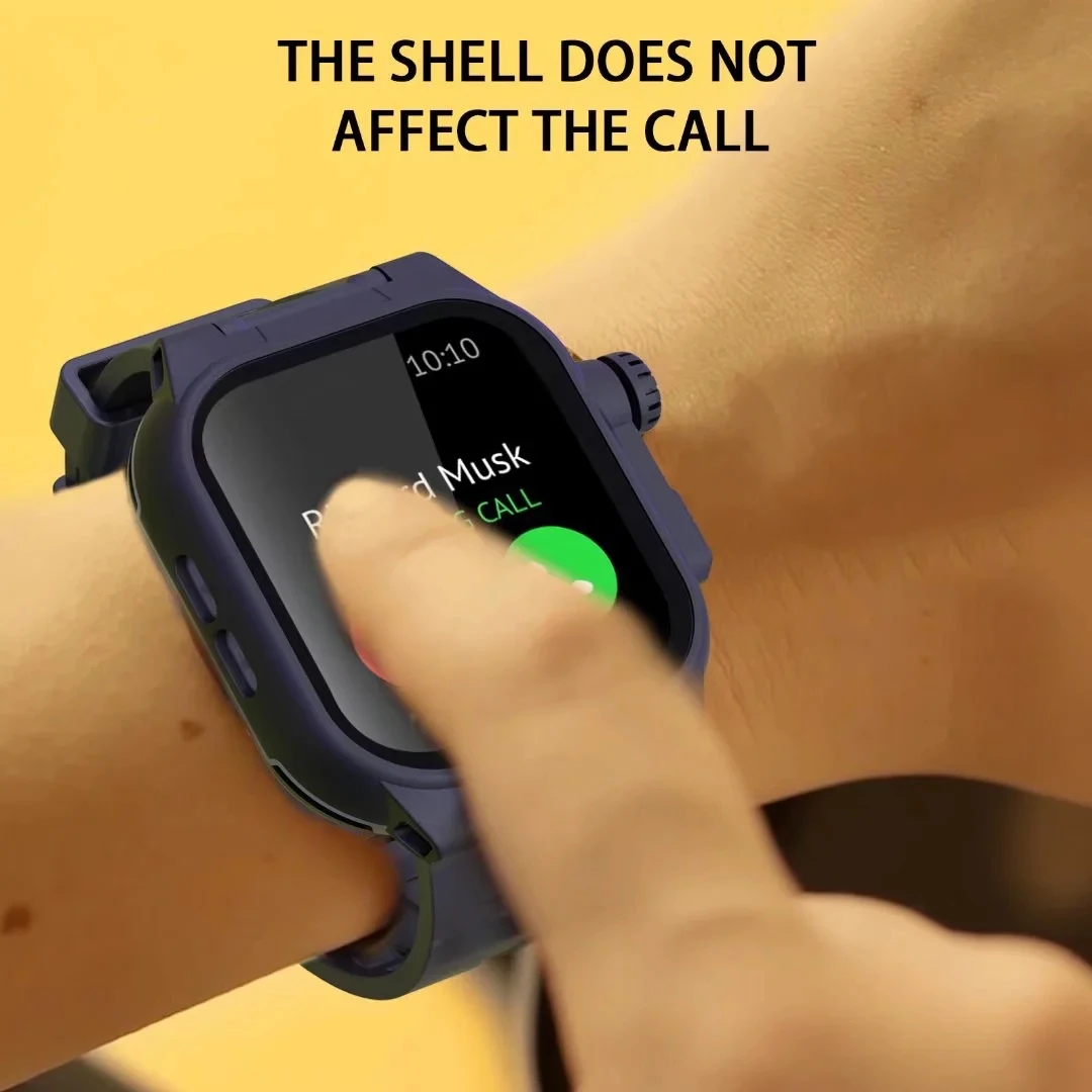 Shellbox IP68 Waterproof Watch Case for Apple Watch Series S9/S8/S7 41mm Shockproof Full Body Rugged Defender Cover Diving Case