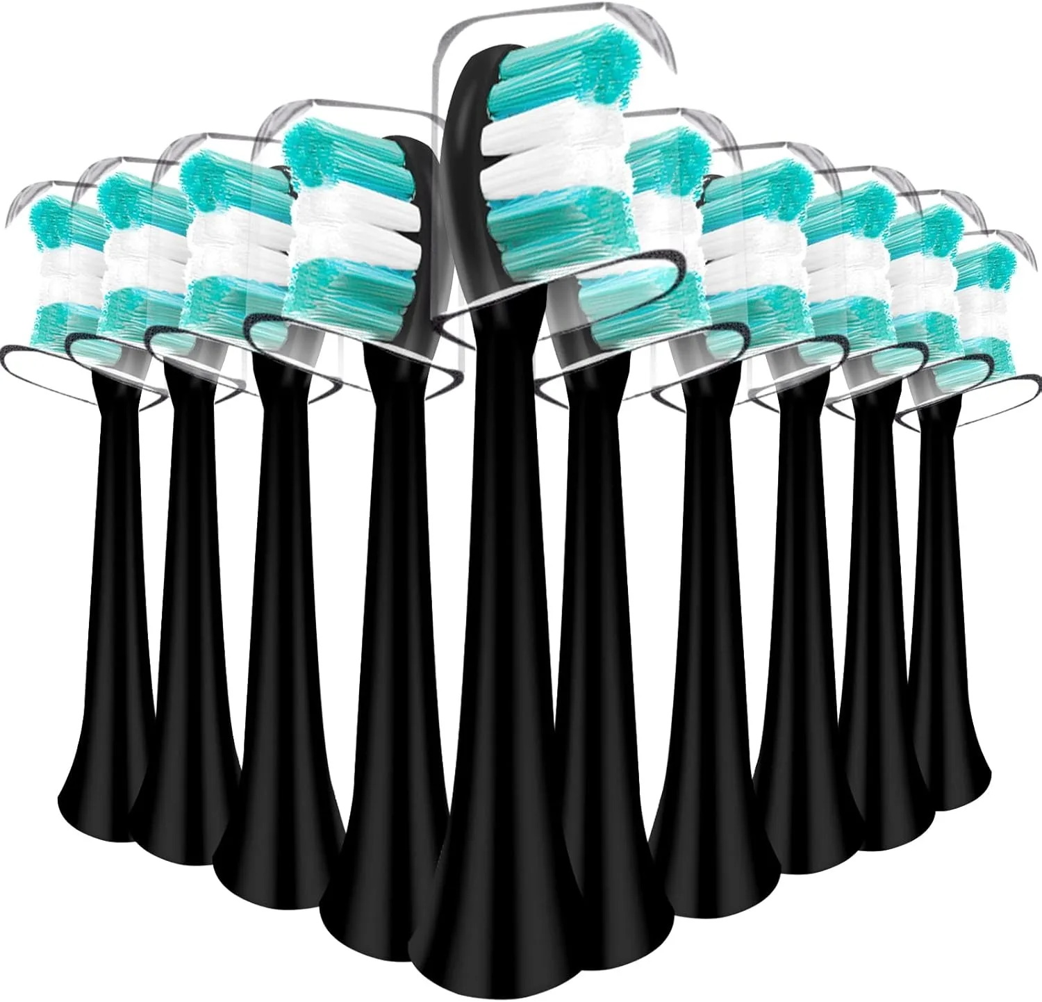 Replacement Toothbrush Heads Compatible with AquaSonic Black Series Vibe Series Electric Toothbrush Accessories Nozzles Bristles