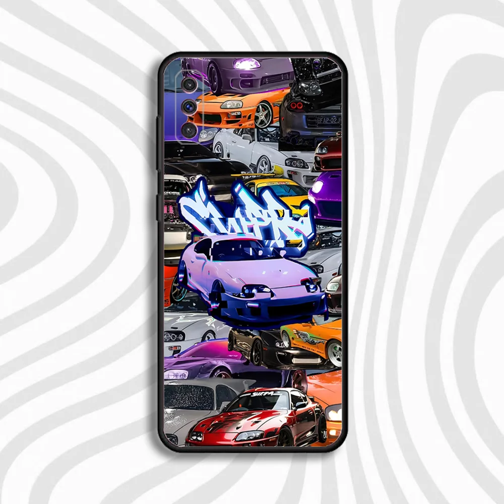 MK4 S-Supraesเคสโทรศัพท์รถยนต์สําหรับSamsung S 25,24,23,22,30,21,10,9,Ultra,Plus,Lite,FE,4,5Gเคสสีดํา