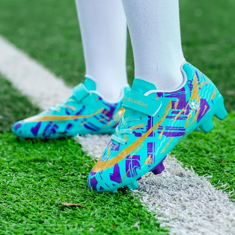 Cheap Kids Soccer Sneakers For Children Futsal Shoes 2024 Training Outdoor Non-slip Football Boots Boys\' Sports Shoes Size 28~39