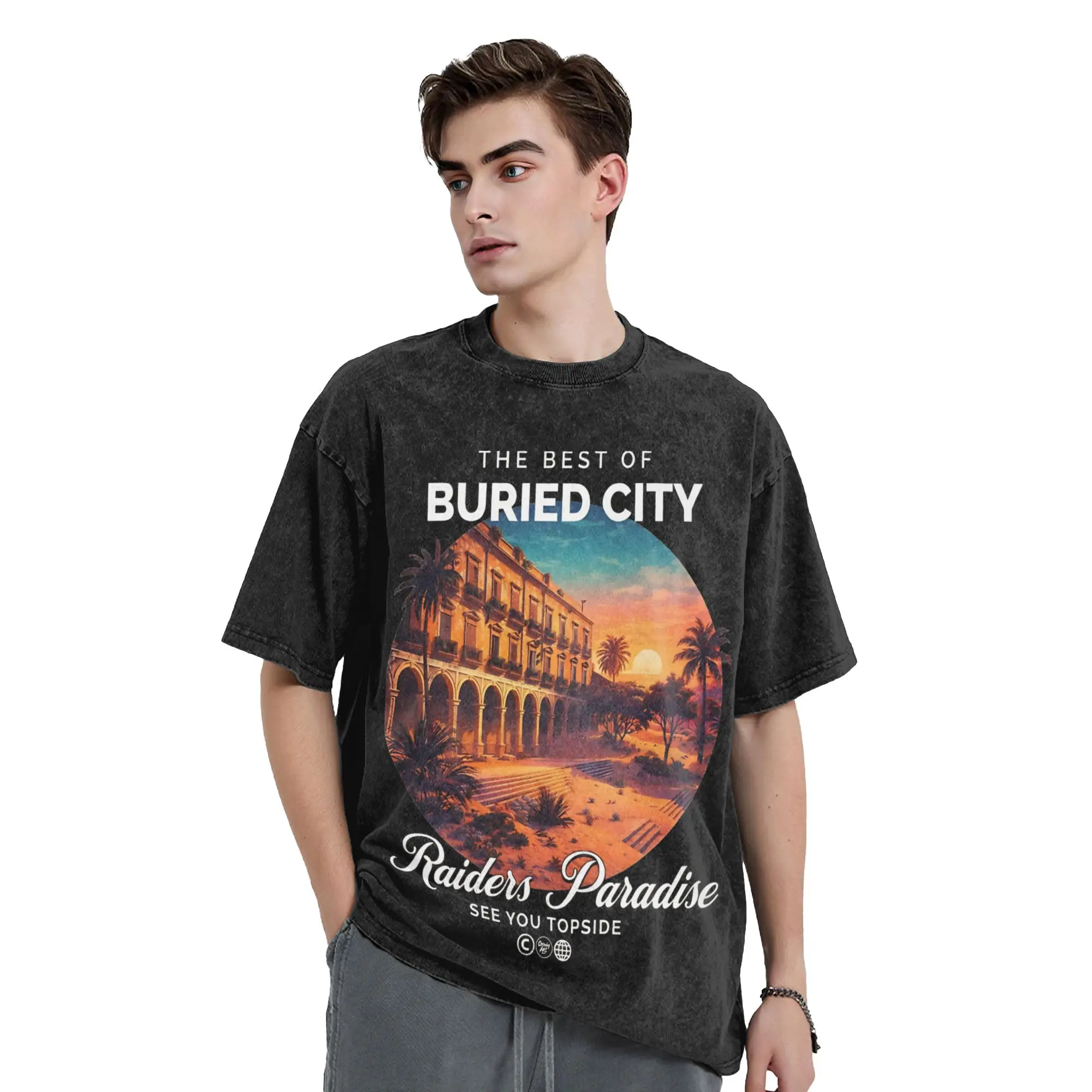 The Best of Buried City  Arc Raiders Cotton T Shirts  Trendy Cool Tshirt for Male Summer Y2K Retro Design Tees