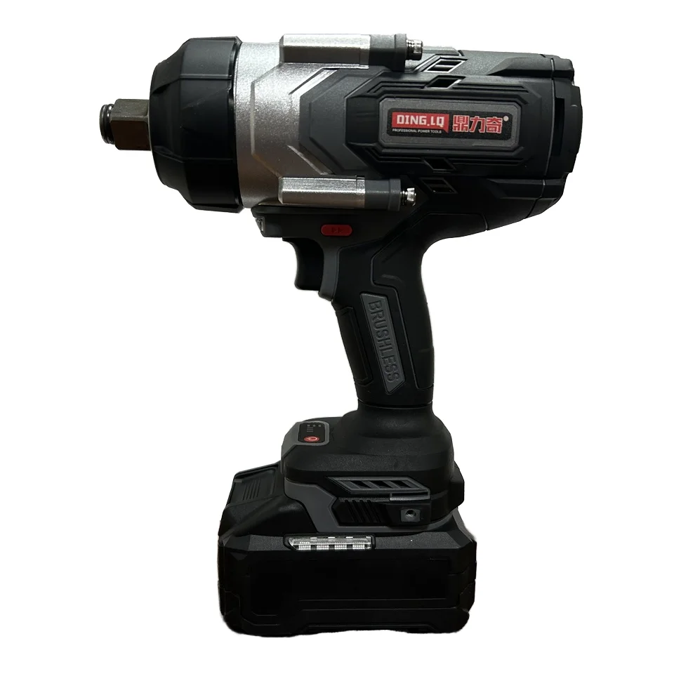 Heavy Duty Brushless Impact Wrench with LI-Ion Battery Truck Repair Professional Lithium Battery Wrench
