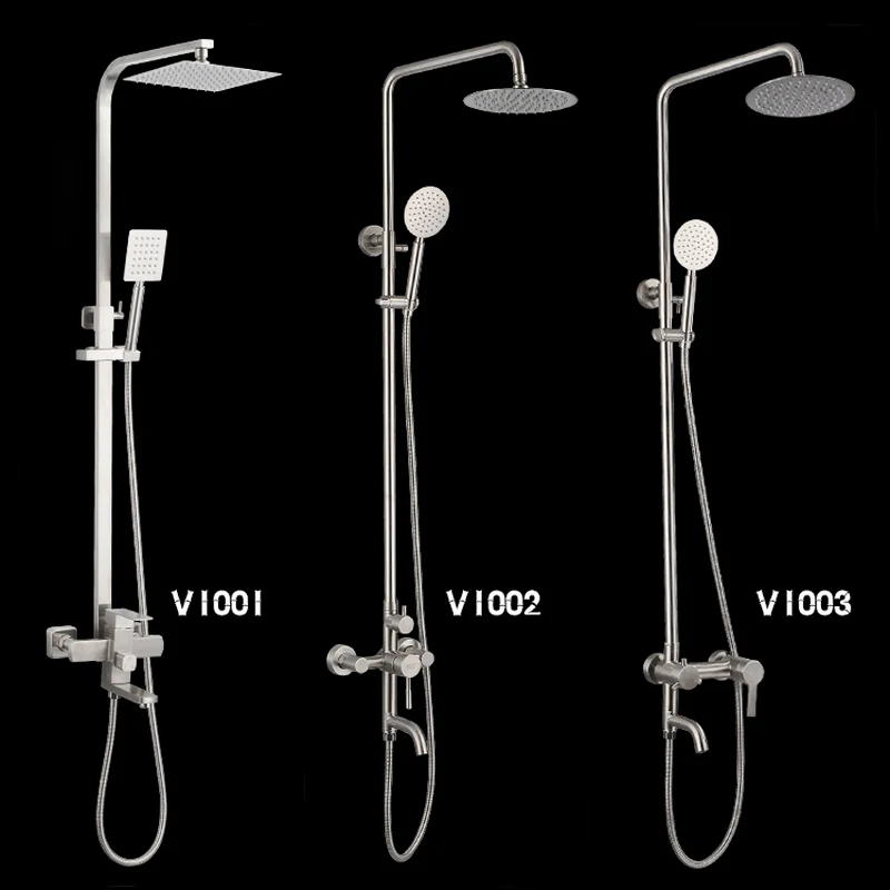 304 Stainless Steel Lifting Shower Set, Pressurized and Water-saving, Bathroom Shower Hot and Cold Shower Shower Faucet