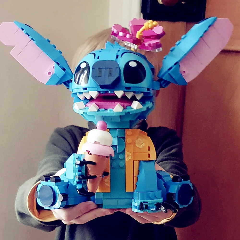 Aliens Monsters Cute Cartoon Stitch Display Home Decoration Model Building Blocks Bricks Kid Toys Game Gift Birthday