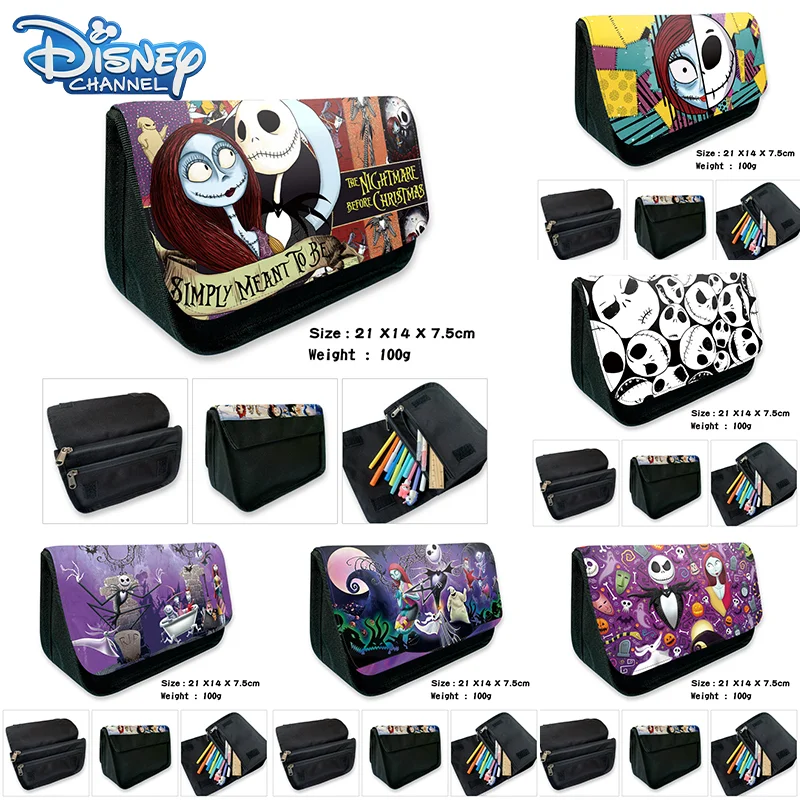 Disney Nightmare Before Christmas szkolne materiały papiernicze torby moda kosmetyczka piórnik kosmetyczki zamek błyskawiczny prezent dla dzieci