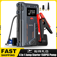 Portable Tire Inflator 12V Multi-function Car Emergency Power Jump Starter 4 In 1 Air Pump Battery Booster Device With EVA Bag