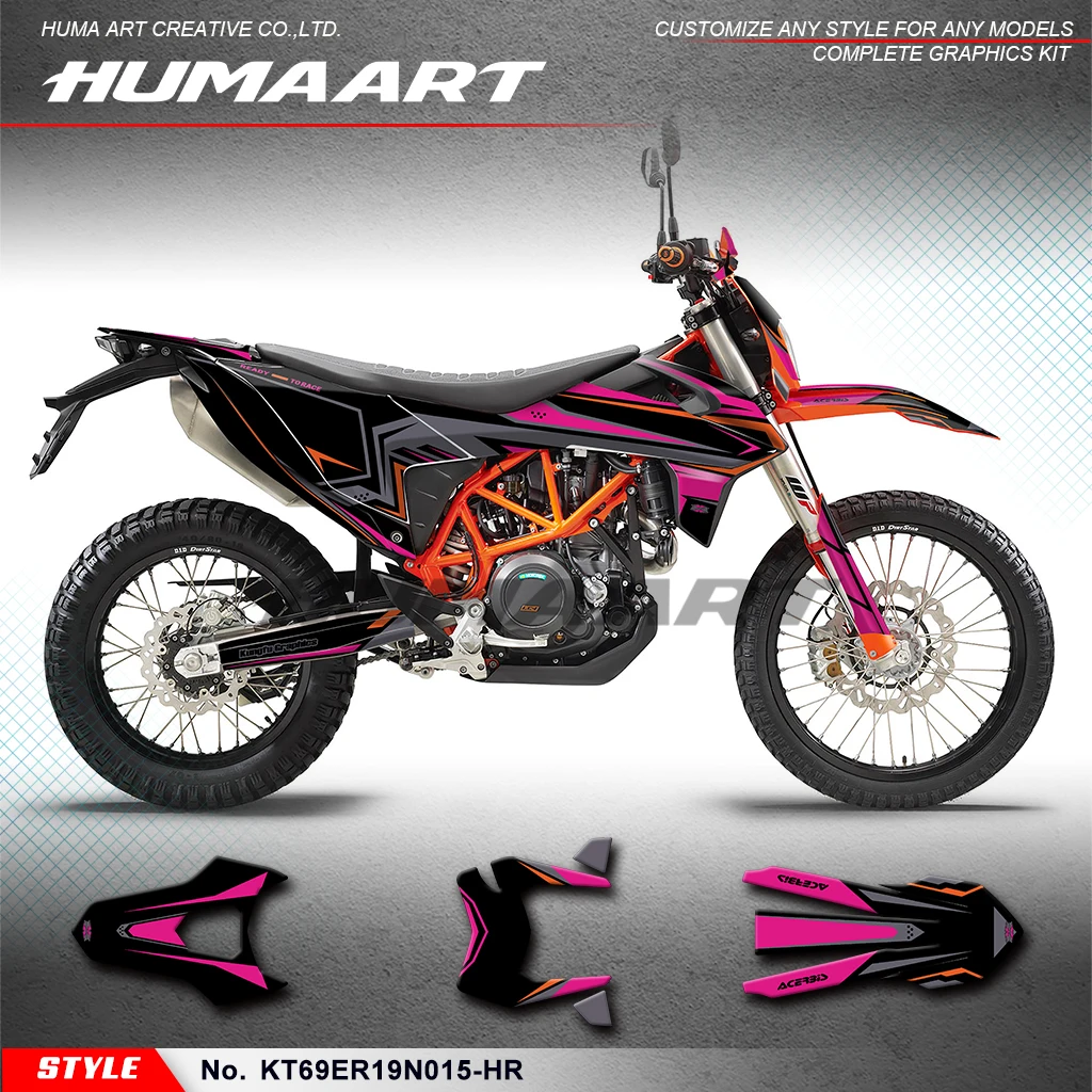 

HUMAART пользовательские мотоциклетные наклейки, клейкие наклейки для KTM 690 SMC Enduro R 2019 2020 2021 2022 2023 2024, украшение