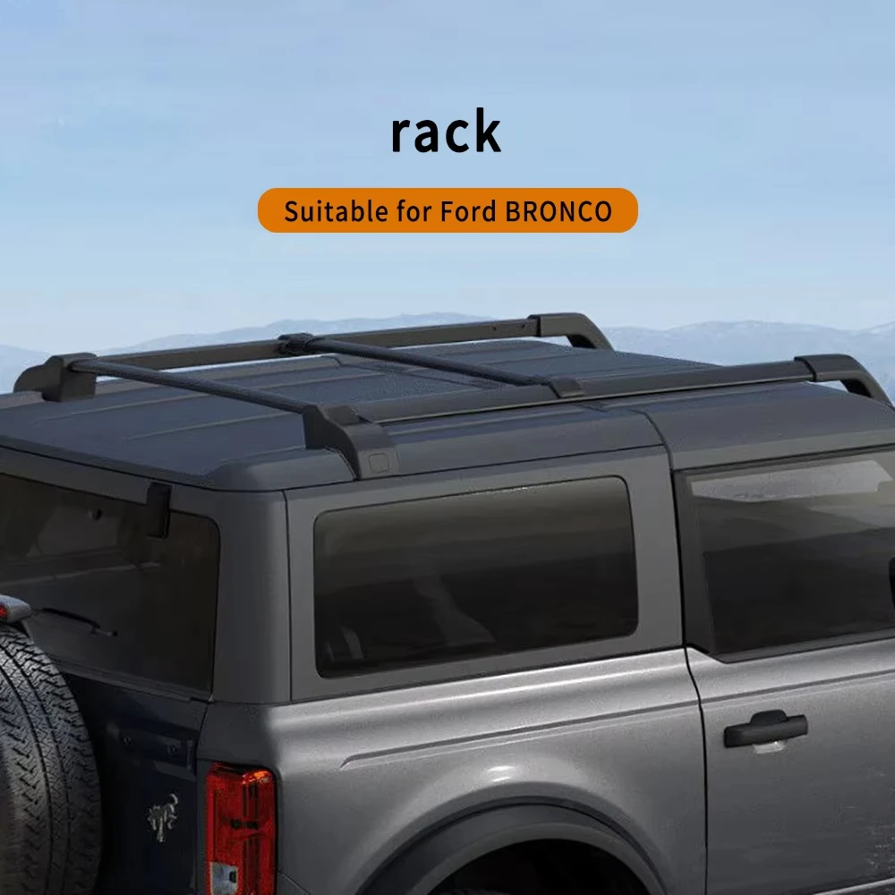 Aluminum Alloy Car Roof Rack Side Bars Cross Rails Roof Rack Luggage Carrier Rack fits for Ford Bronco 2021 2022 4doors