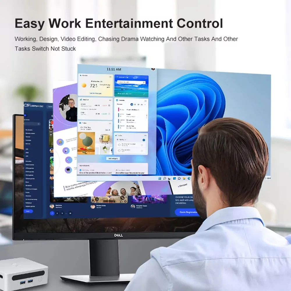 젠머신 미니 PC AMD 라이젠9 5900HX 윈도우11 프로 R9 5900HX RAM 32G SSD 512G~2T 듀얼 채널 사무용 게이밍 컴퓨터 PC 게이머 DIY