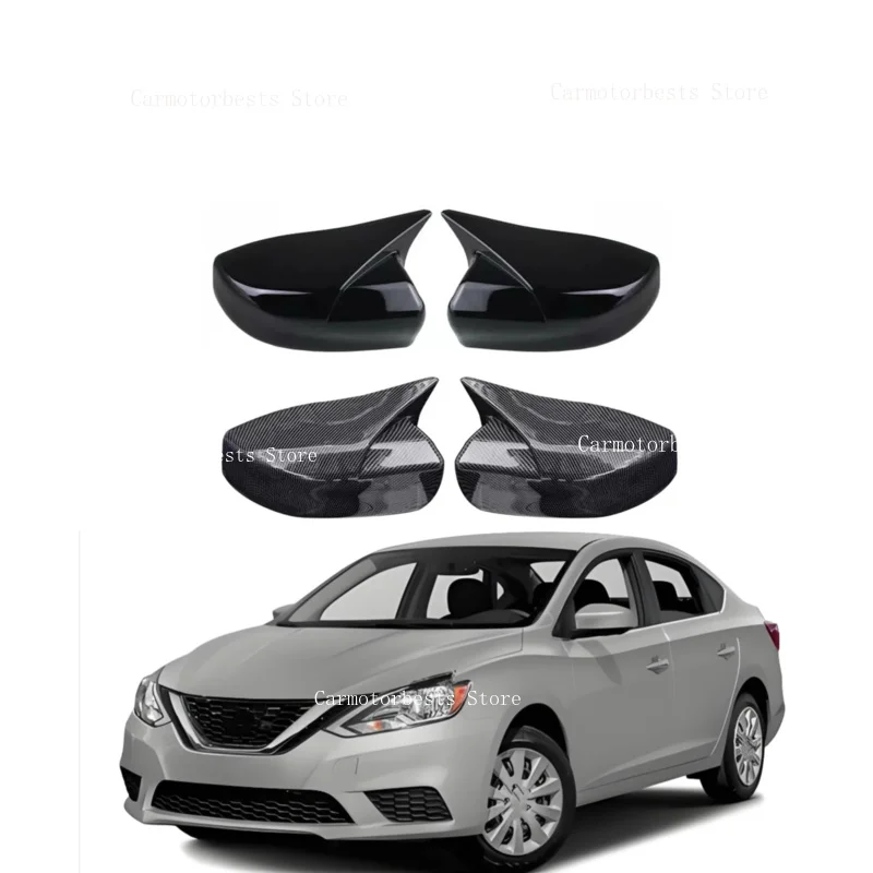 Car Rearview Side Mirror Cover Fit For Nissan Sentra Sylphy B17 2013 2014 2015 2016 2017 2018 Wing Cap Rear View Case Trim