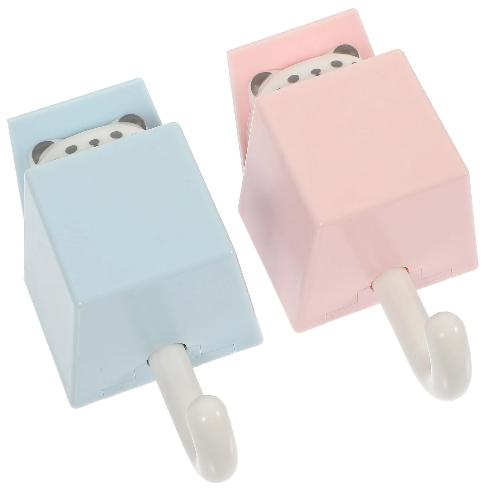 

Cute Cartoon Wall Adhesive Coat Bag Key Holder Decorative Small Hooks ABS Bathroom Towels Storage Cat Key Hooks Toys