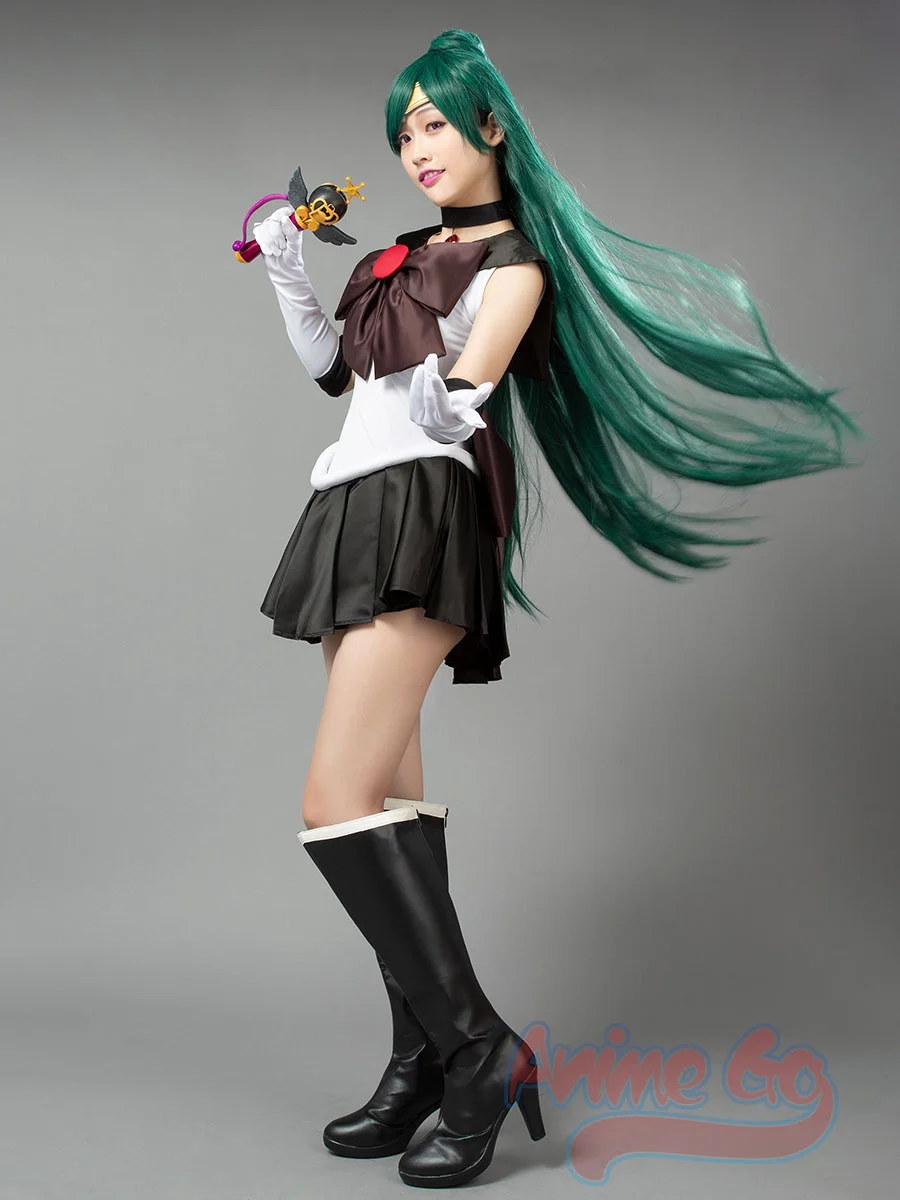 Anime Sailor Pluto Meiou Setsuna Cosplay Costume Dress Women Adult Kids Size mp000694