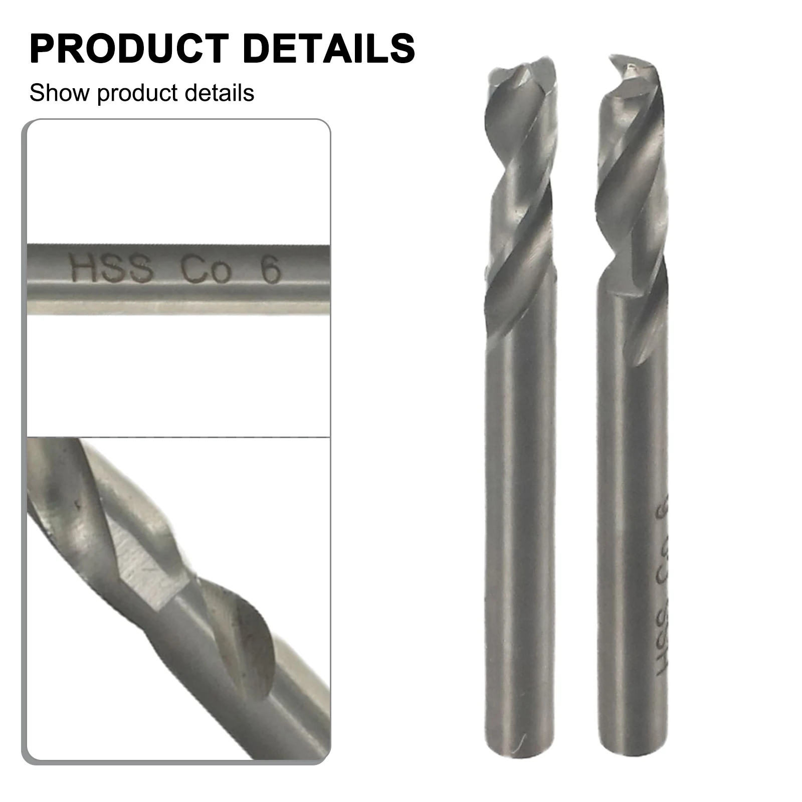 Set di punte per saldatura a punti per autoveicoli 2 pezzi 6 mm HSSCo per una rimozione precisa della saldatura a punti su lamiere adatte per la manutenzione dell'auto