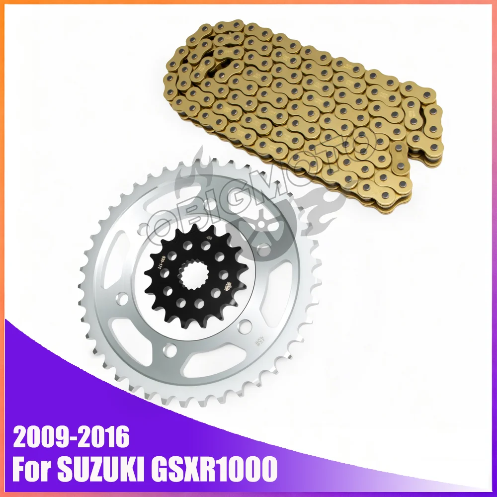 

Motorcycle Chain Set Front Rear Sprocket For SUZUKI GSXR1000 GSXR GSX-R 1000 2009-2010 2011 2012 2013 2014 2015 2016