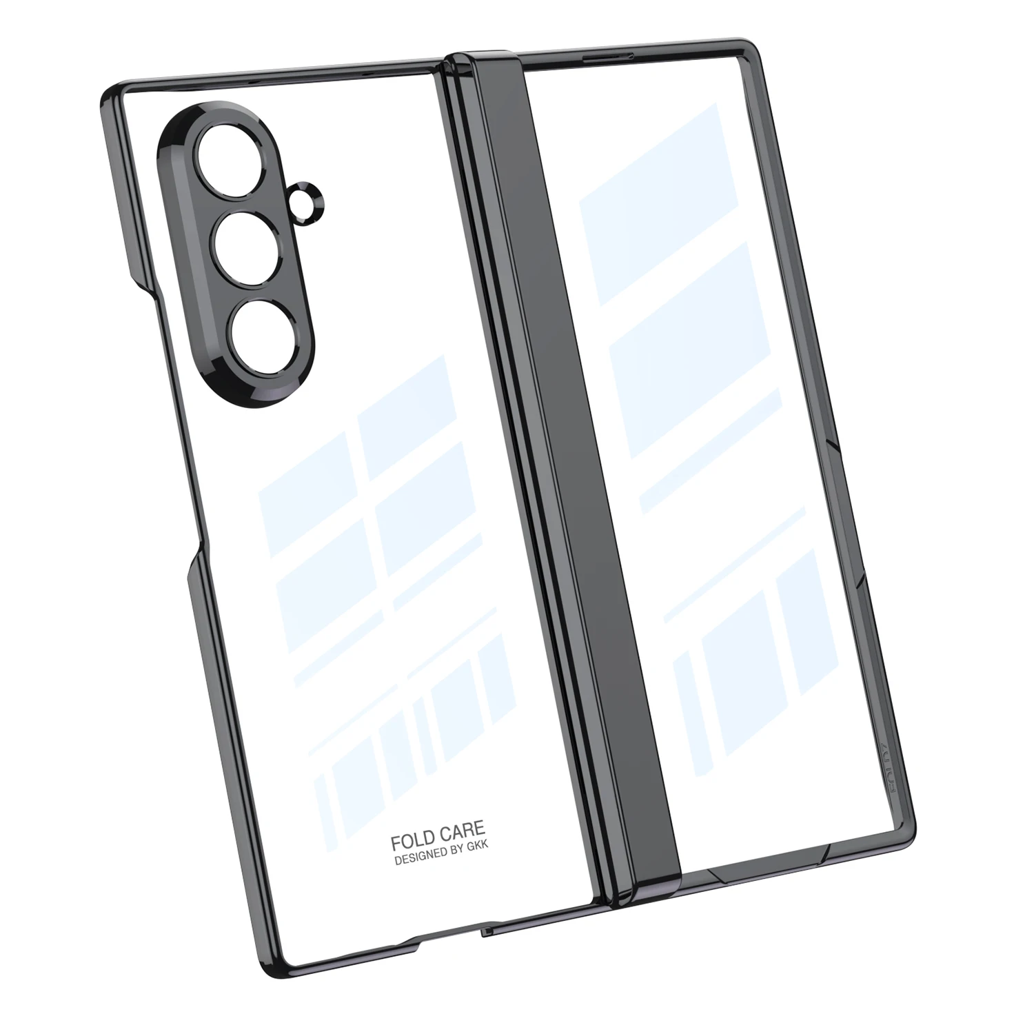Etui z zawiasem magnetycznym do Samsung Galaxy Z Fold 7 Powłoka szklana na zewnętrzny ekran Przezroczysta twarda obudowa do etui Galaxy Z Fold7 — zdjęcie produktu 3