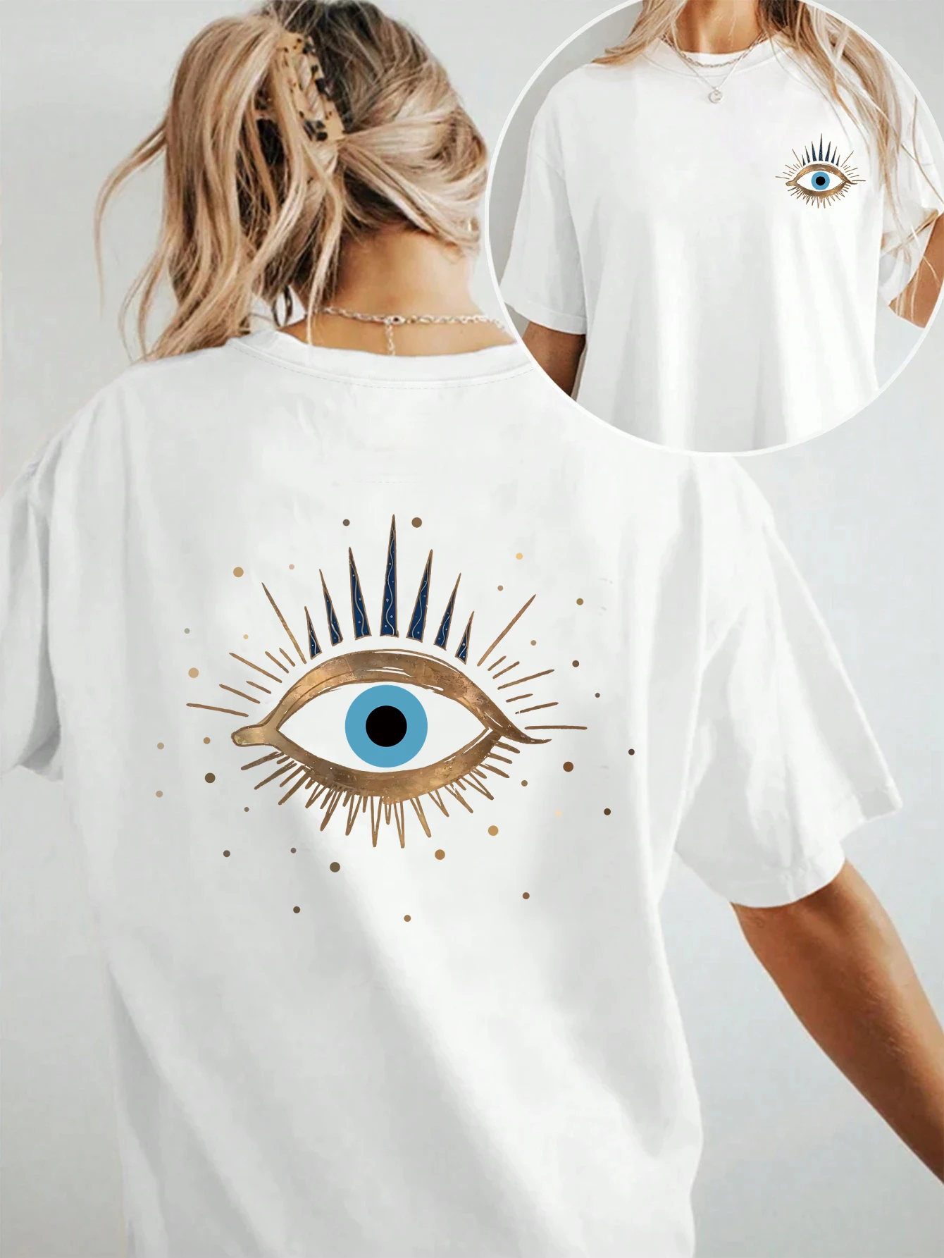 

Женская новая модная футболка с круглым вырезом и коротким рукавом с принтом, свободный крой, повседневный летний топ