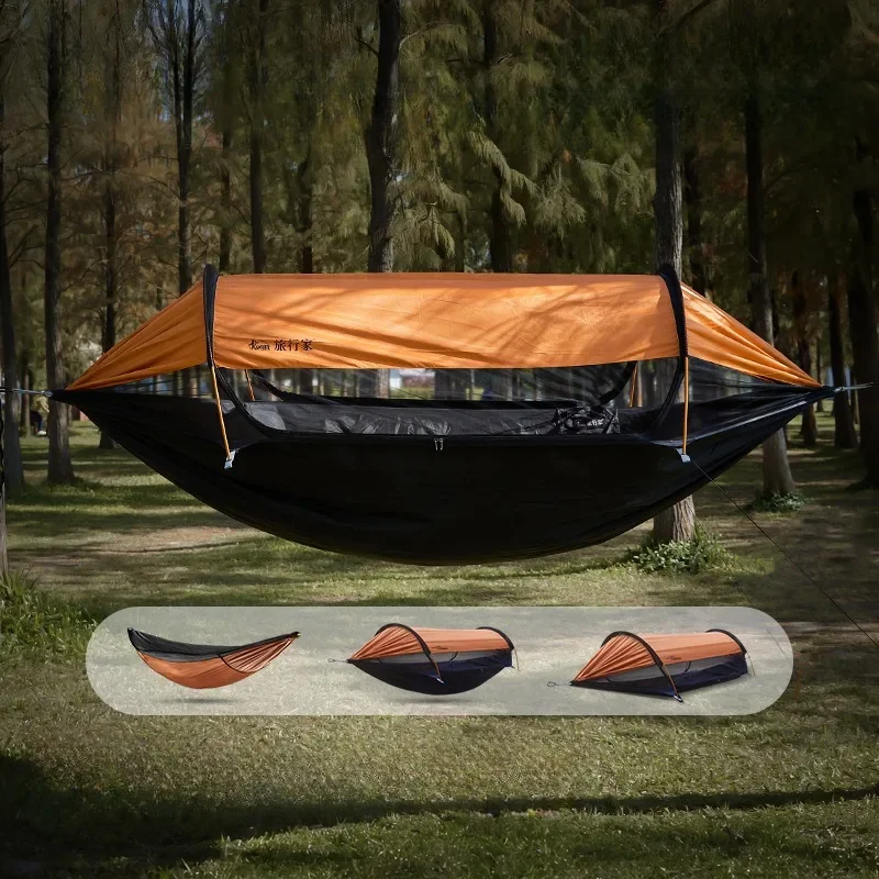 Outdoors Travel Anti-rollover Hammocks Sunshade Mosquito Prevent Portable Hammock Burliness Mosquito Net Outdoor Furniture