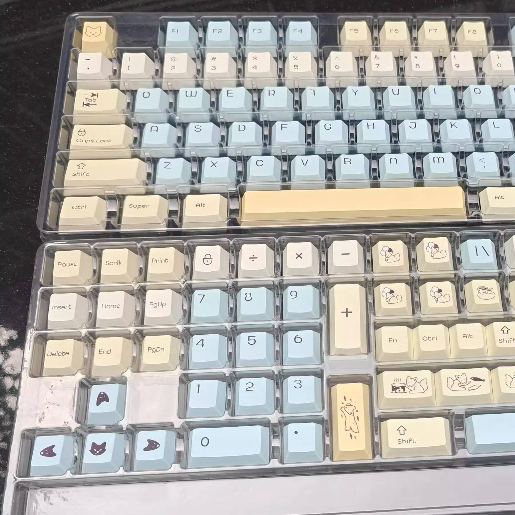 Keycap Thickened material 1.7-1 Thickness Original height Five-sided sublimation keycap