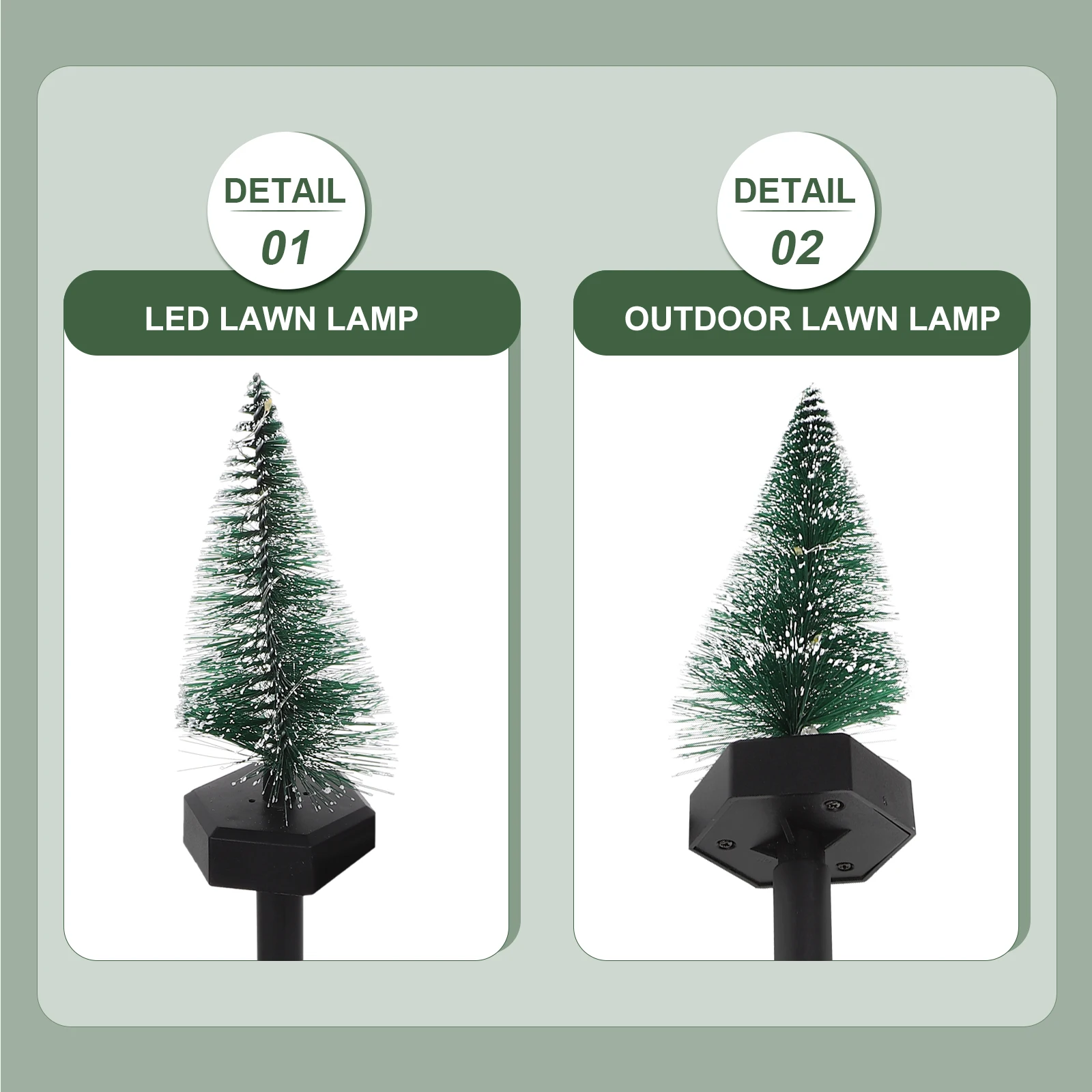 

Outdoor Solar Christmas Tree Lights Xmas Trees Pathway Powered Lawn Lamp Plastic Garden