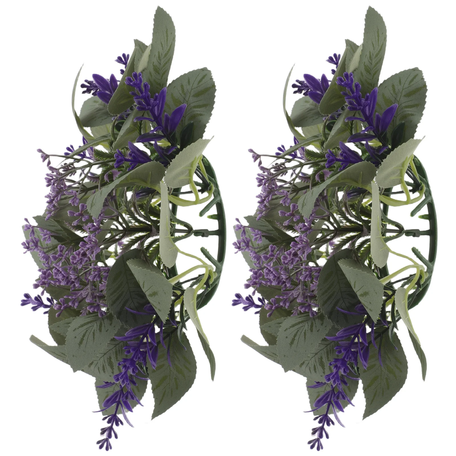 

2Pcs Artificial Eucalyptus Wreaths Rings Set Realistic Greenery Garland Pillar Holder Table Centerpiece Farmhouse Wedding