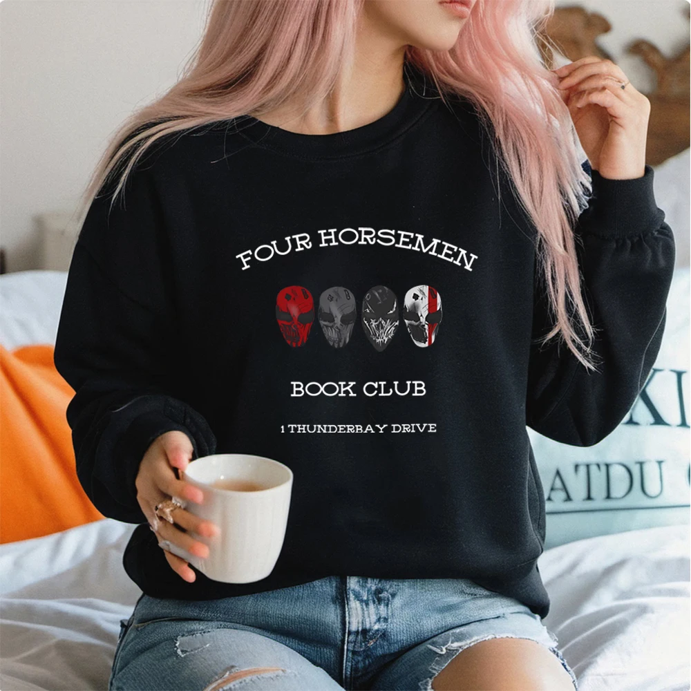 Four Horsemen Sweatshirt Book Club Shirt Devil's Night Sweater Winter Clothes Women Clothes Unisex Long Sleeves Sweatshirts