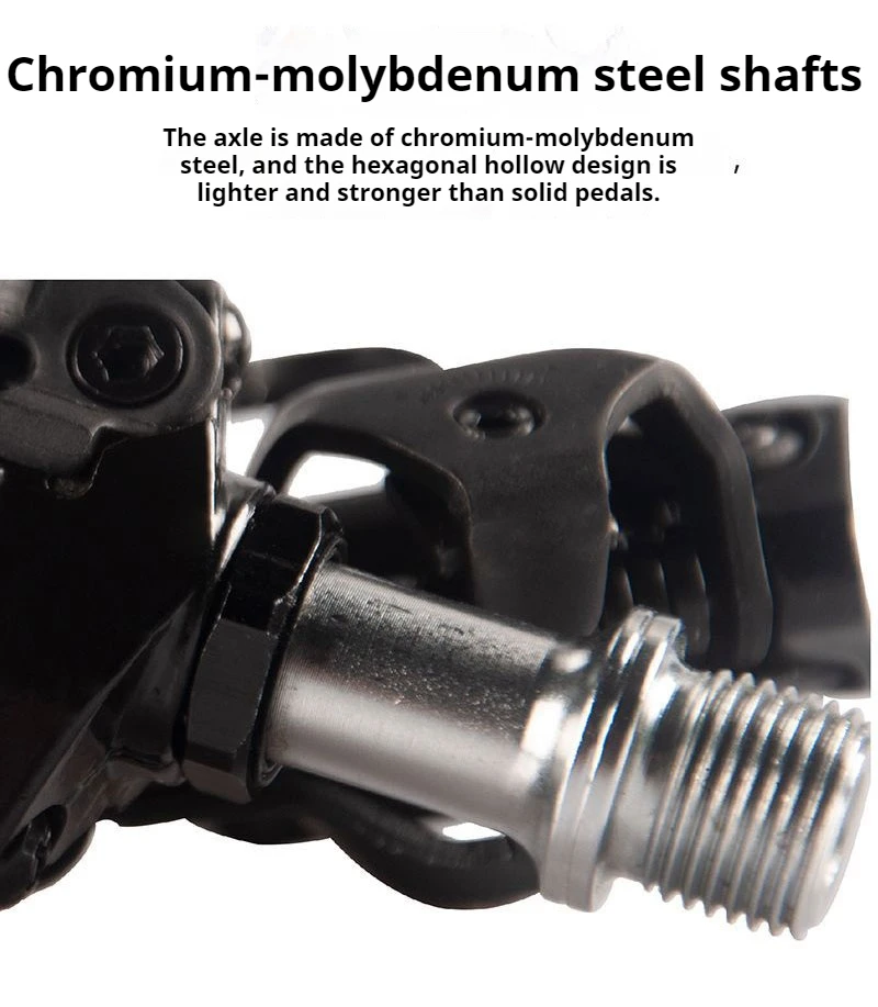 ENLEE Fahrradschlosspedal 1, mit kostenloser Klampe für SPD-System, MTB, Straße, Aluminium, rutschfest, abgedichtetes Lagerschloss-Zubehör – Detail 7