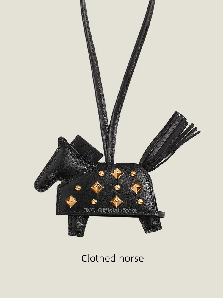 rodeo-robeo-rock-genuine-leather-horse-bag-charm-handmade-with-studs-sheepskin-crocodile-lizard-skin-luxury-bag-accessory