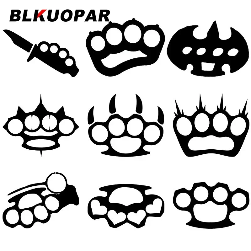 BLKUOPAR for Brass Knuckles Weapon Car Stickers Creative Creative Occlusion Scratch Decals Vinyl Motorcycle Car Accessories