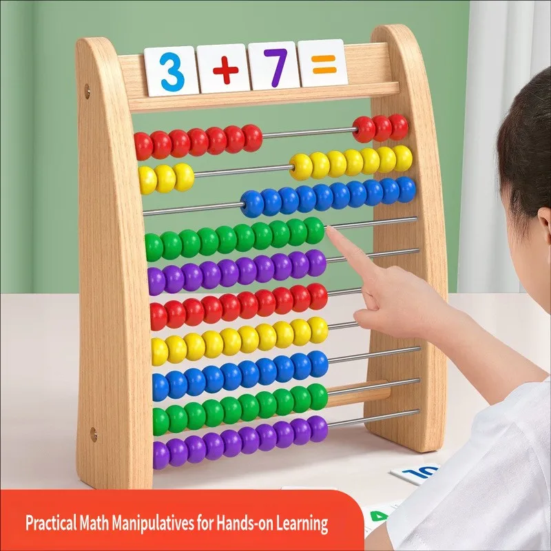 

Детский счетный стенд-абакус для раннего обучения математике, набор для арифметики, сложения и вычитания, развивающая математическая игрушка