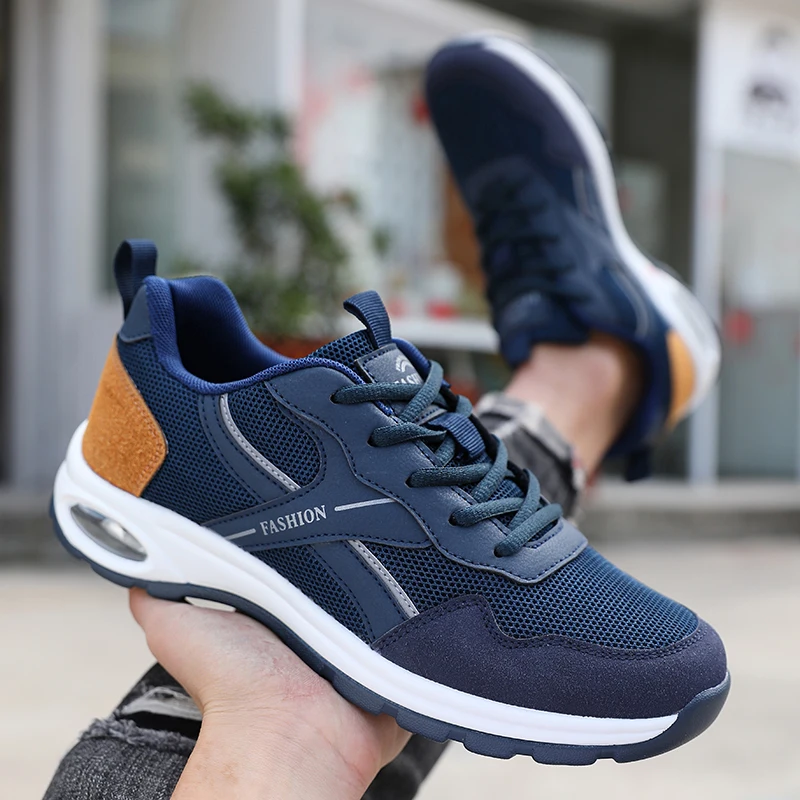 Herren Casual Laufschuhe Atmungsaktive Trendige Niedrige Schnür-Sportschuhe für Reisen und Laufen im Sommer und Frühling – Detail 8