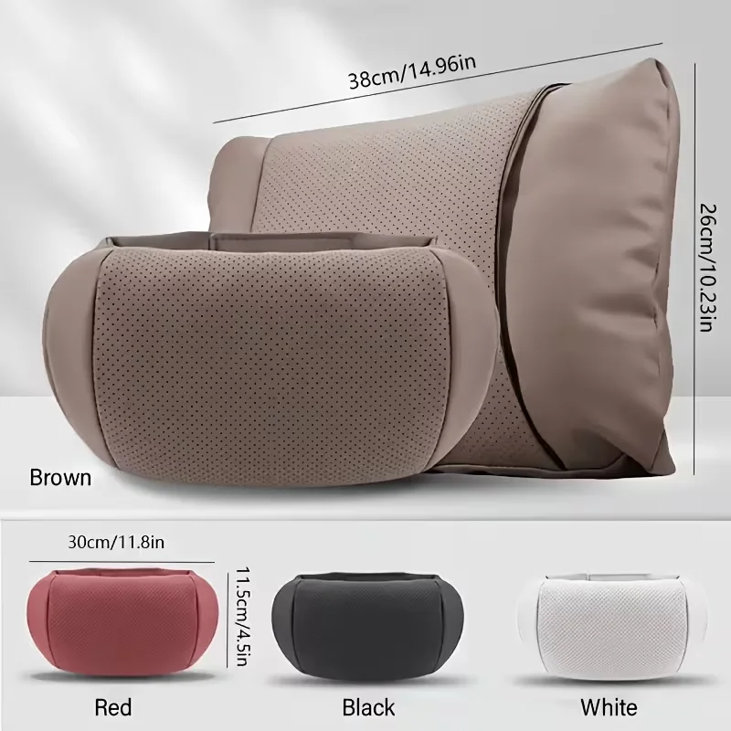 Neues Universelles Auto-Kopfstützenkissen 3D Ergonomisches Reise-Nackenkissen Weiches Flauschiges Komfortables Nackenstützkissen Nackenschutz – Detail 11