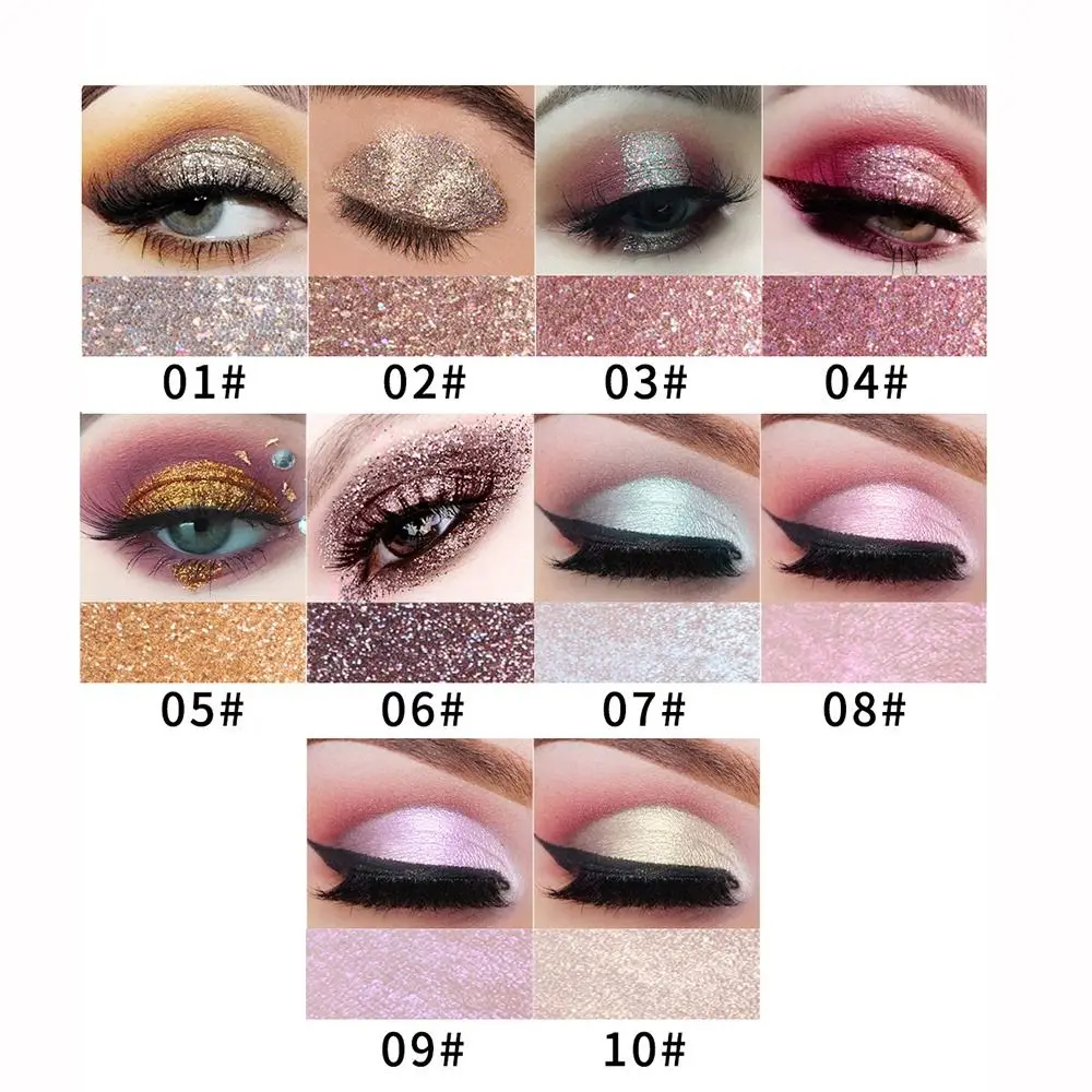 Waterdichte Shimmer Oogschaduw Palet Langdurig Fluorescentie Effect Oogschaduw Poeder Hoge Pigment Helderder Ogen Markeerstift