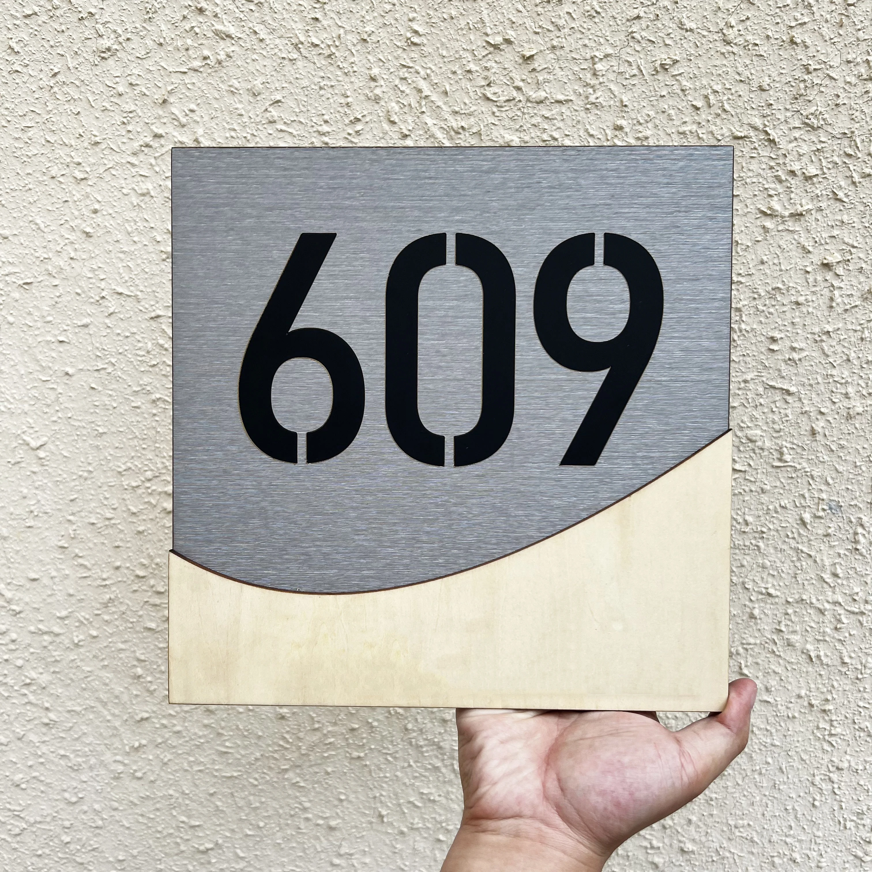 Personalized House Number Sign 3D Laser Cut Wooden House Number Outdoor Custom Address Sign Apartment Letter Sign House Decor